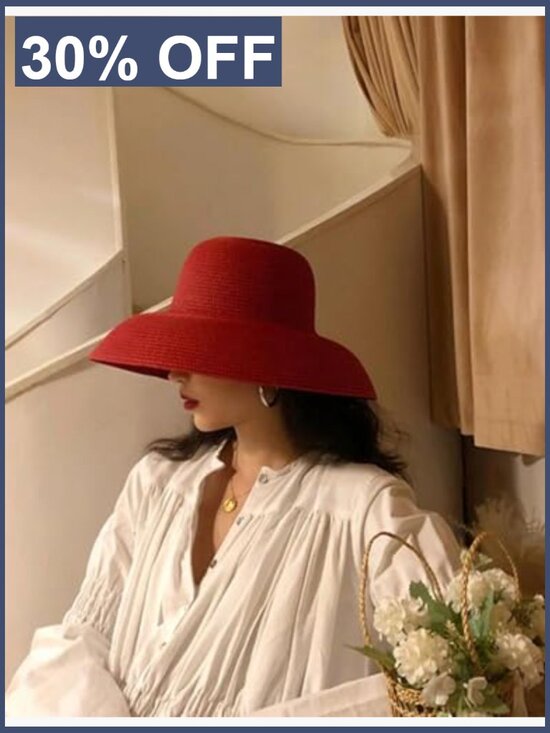 Foldable Wide-Brim Sun Hat for Women UV Protection